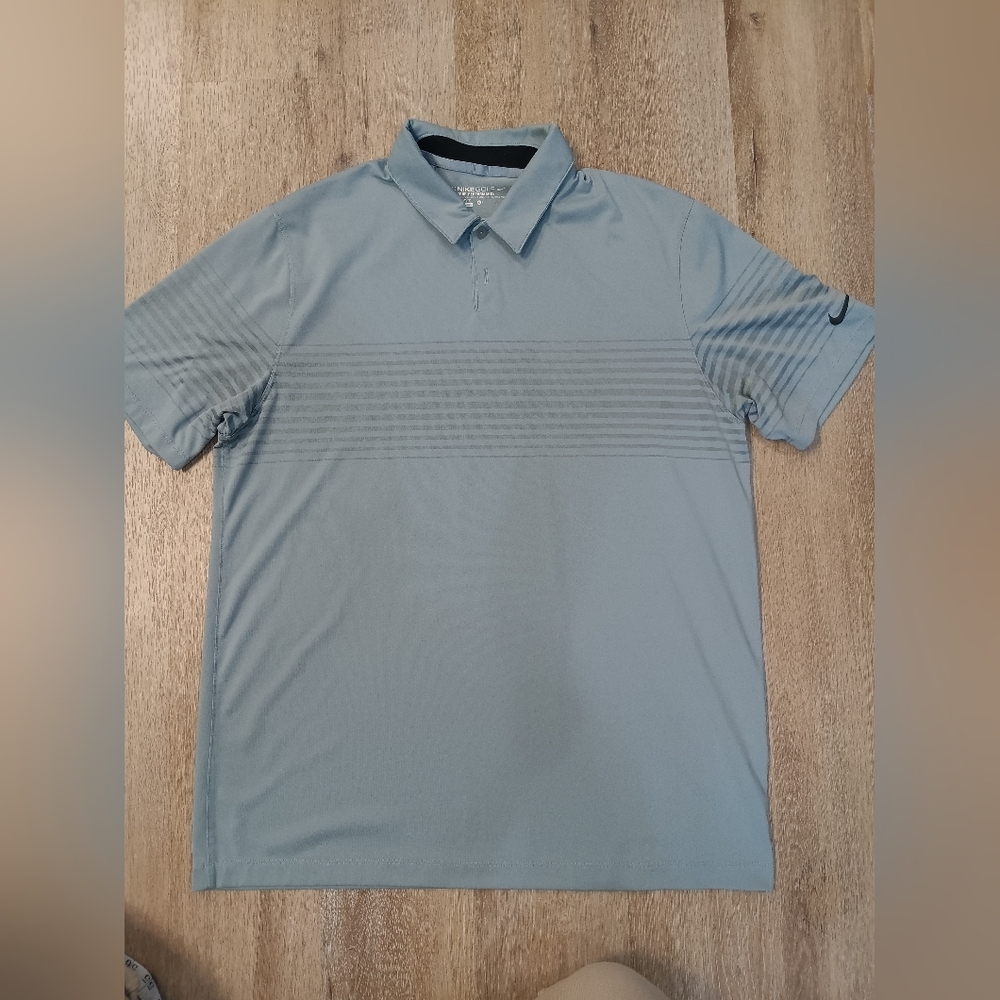 Nike Men's Gray Polo Shirt Large